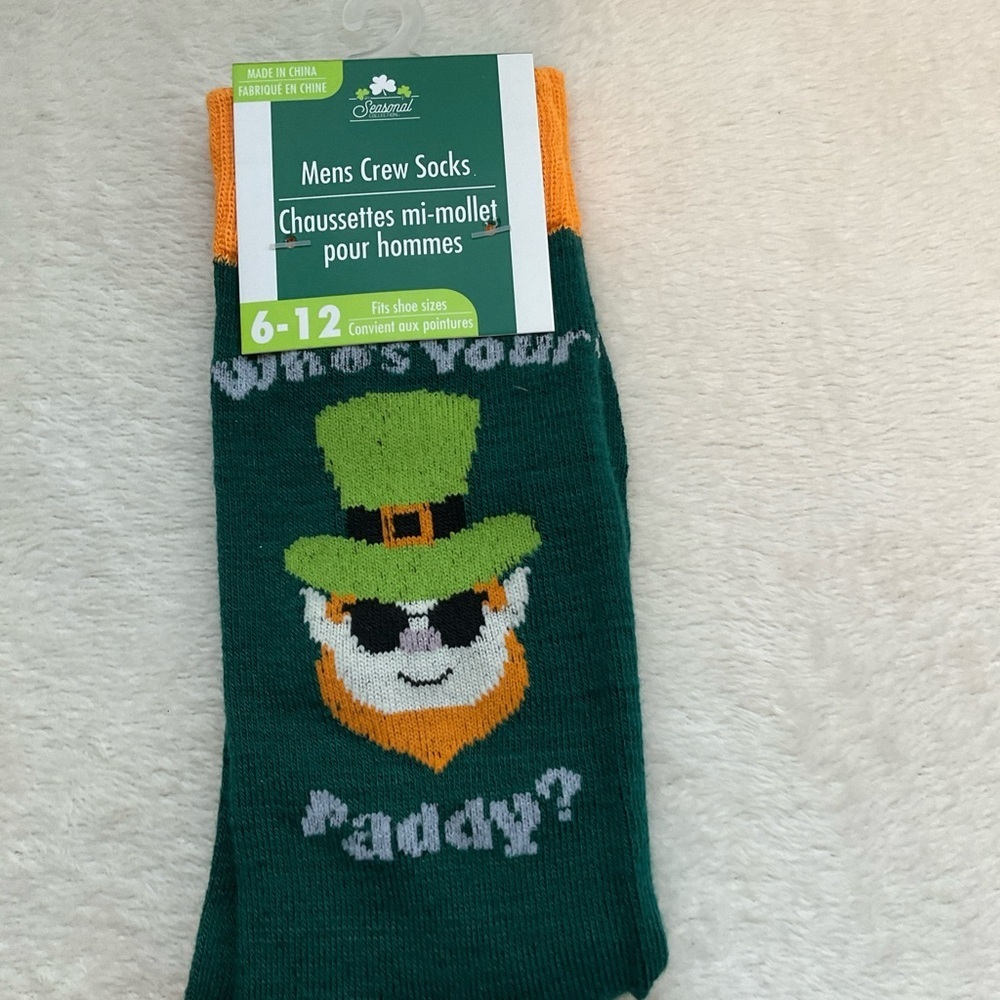 Green Leprechaun Crew Socks
